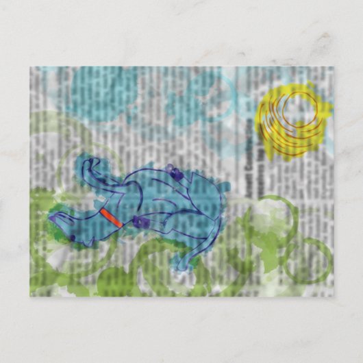 Daydreaming Dog Postkarte (Vorderseite)