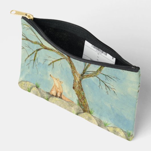 Daydreaming Fox Zipper Pouch Zubehörtasche (Offen)
