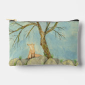 Daydreaming Fox Zipper Pouch Zubehörtasche (Vorderseite)