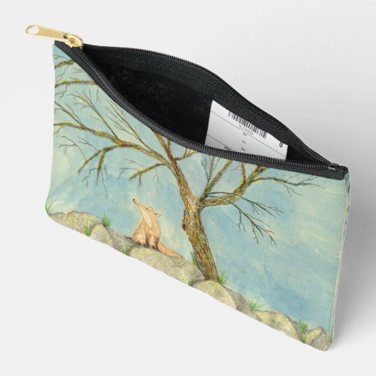 Daydreaming Fox Zipper Pouch Zubehörtasche (Offen)