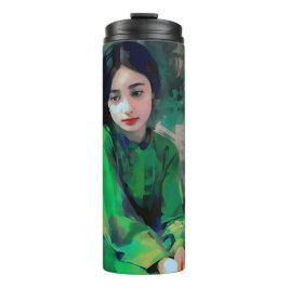 Daydreaming Girl Thermosbecher