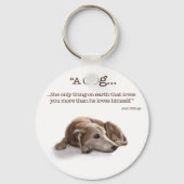 Daydreaming Hunde-Illustration Schlüsselanhänger (Vorderseite)
