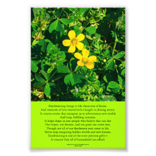 Daydreaming inspirierendes Gedicht Fotodruck