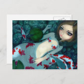 "Daydreaming Koi Mermaid" Postkarte (Vorne/Hinten)