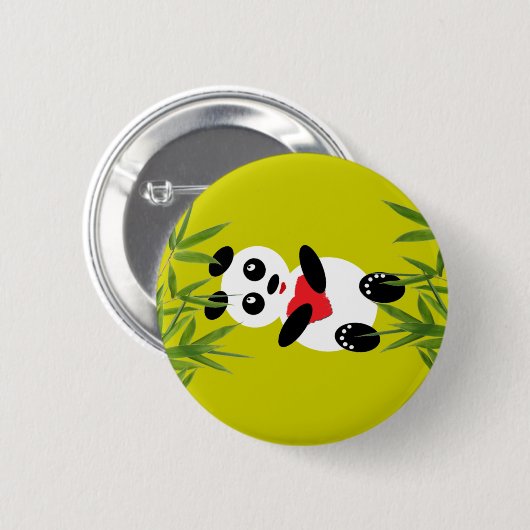 Daydreaming Panda Individuelles Button (Vorne & Hinten)