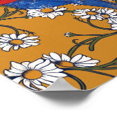 Daydreaming Spring Hexy Daisy Art Poster (Ecke)
