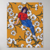 Daydreaming Spring Hexy Daisy Art Poster (Vorne)
