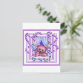 Daydreaming Teddy Bear Postkarte (Stehend Vorderseite)