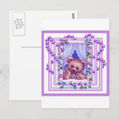 Daydreaming Teddy Bear Postkarte (Vorne/Hinten)