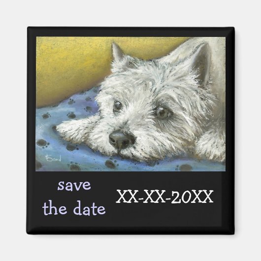 Daydreaming Westie Magnet (Vorne)