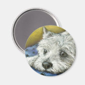 Daydreaming Westie Magnet (Vorderseite/Rückseite)