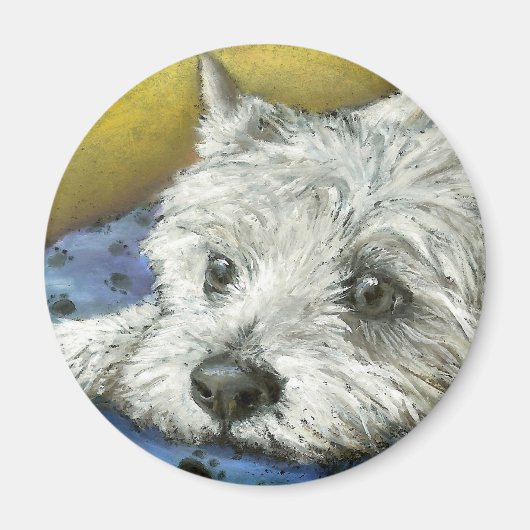 Daydreaming Westie Magnet (Vorne)