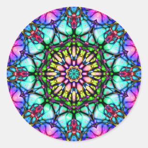 Daydreams Kaleidoscope Mandala Runder Aufkleber