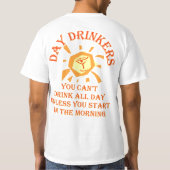 DayDrinker glücklich T-Shirt (Rückseite)