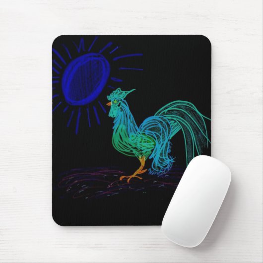 Dayglow Country Rooster Mousepad (Mit Mouse)