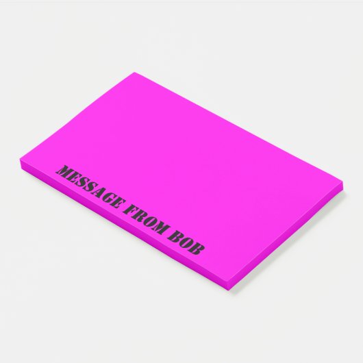 Dayglow Fuchsia Message 10 x 6 Post-it Klebezettel (angewinkelt)