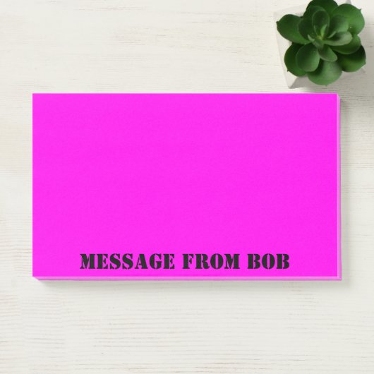 Dayglow Fuchsia Message 10 x 6 Post-it Klebezettel (Büro)