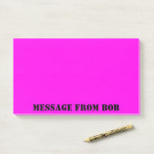 Dayglow Fuchsia Message 10 x 6 Post-it Klebezettel (Auf Schreibtisch)