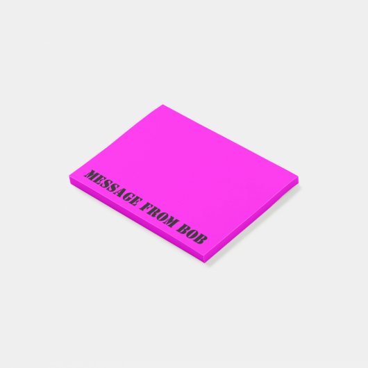 Dayglow Fuchsia Message 4 x 3 Post-it Klebezettel (angewinkelt)