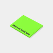 Dayglow grüne Nachricht Post-it Klebezettel (angewinkelt)