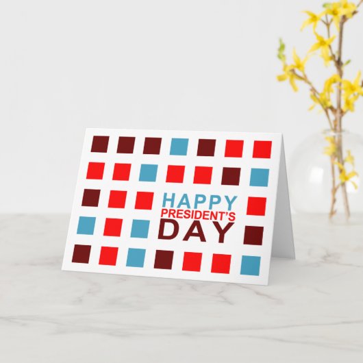 Dayglücklichen Präsidenten Modquadrate Karte (Gelbe Blume)