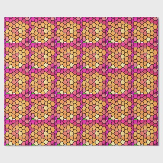 Daylily Mosaic Gift Wrap Geschenkpapier (Flach)