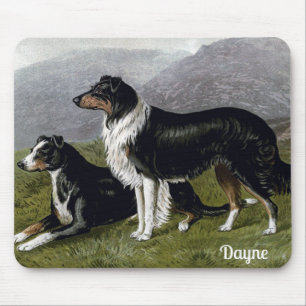 DAYNE ~ Schäferhunde Malerei 1881 ~ C B Barber ~ Mousepad