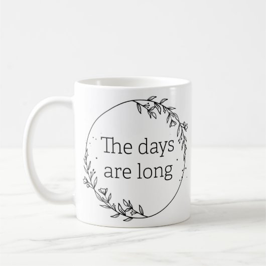 Days are Long Years are Short Kaffeetasse (Links)