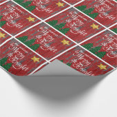 Days are Merry Rustic Wood Gold Star Trees Geschenkpapier (Ecke)