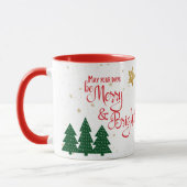 Days Be Merry und Helle Quote Trees Gold Stars Tasse (Links)