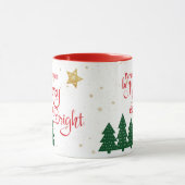 Days Be Merry und Helle Quote Trees Gold Stars Tasse (Zentrum)