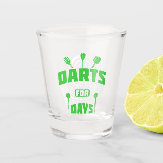 Days Darts for Dart Player Schnapsglas (Vorderseite)