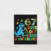 Days Of Making A Difference Dinosaur Autism Teache Karte (Vorderseite)