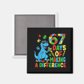 Days Of Making A Difference Dinosaur Autism Teache Magnet (Vorderseite/Rückseite)