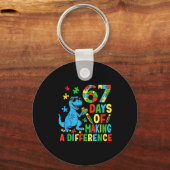 Days Of Making A Difference Dinosaur Autism Teache Schlüsselanhänger (Vorderseite)