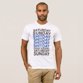 Days of the week black-blue T-Shirt (Vorne ganz)