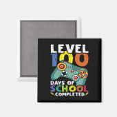 Days School Video Gamer 100th Day Lehrer Student Magnet (Vorderseite/Rückseite)