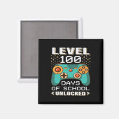Days School Video Gamer 100th Day Lehrer Student Magnet (Vorderseite/Rückseite)
