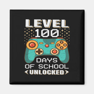 Days School Video Gamer 100th Day Lehrer Student Magnet