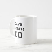 Days Sober Kaffeetasse (Vorderseite Links)