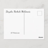 Daysha Nichole McGinnis, Strand, Postcard Postkarte (Rückseite)
