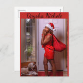 Daysha Nichole, Miss Santa, Postkarte (Vorne/Hinten)