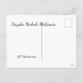 Daysha Nichole, Miss Santa, Postkarte (Rückseite)