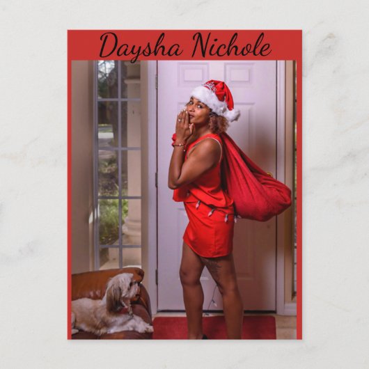 Daysha Nichole, Miss Santa, Postkarte (Vorderseite)