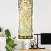 Daytime Dash Art Nouveau Poster Set 2/4 von Mucha (Heimbüro)