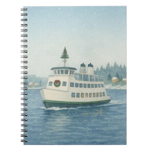 Daytime Ferry Christmas Card Notizblock (Vorderseite)
