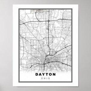 Dayton-Karte Poster