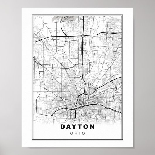 Dayton-Karte Poster (Vorne)
