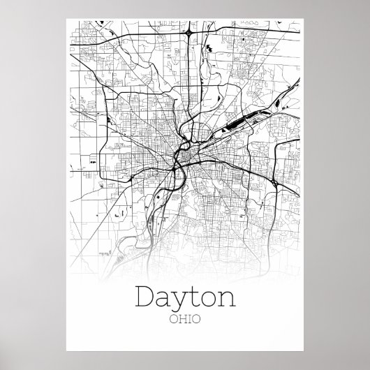 Dayton Map - Ohio - City Map Poster (Vorne)