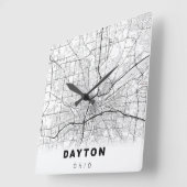 Dayton Map Quadratische Wanduhr (Winkel)